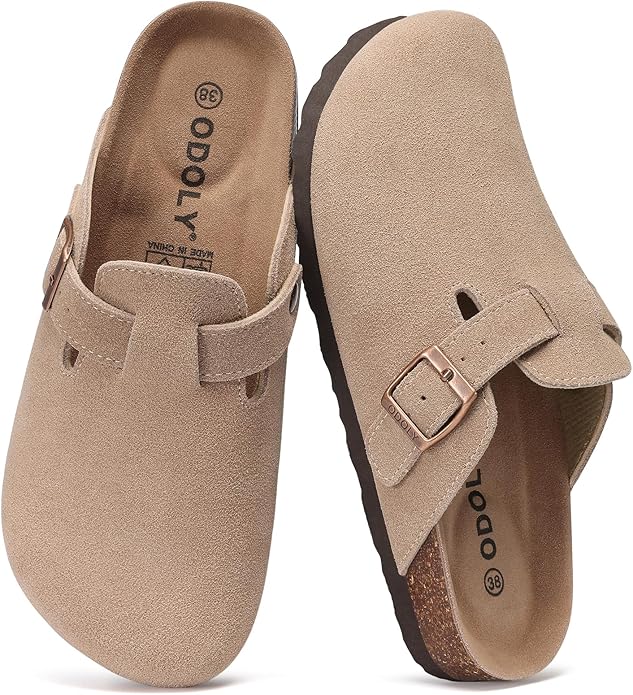 Genuine Suede Clogs for Women