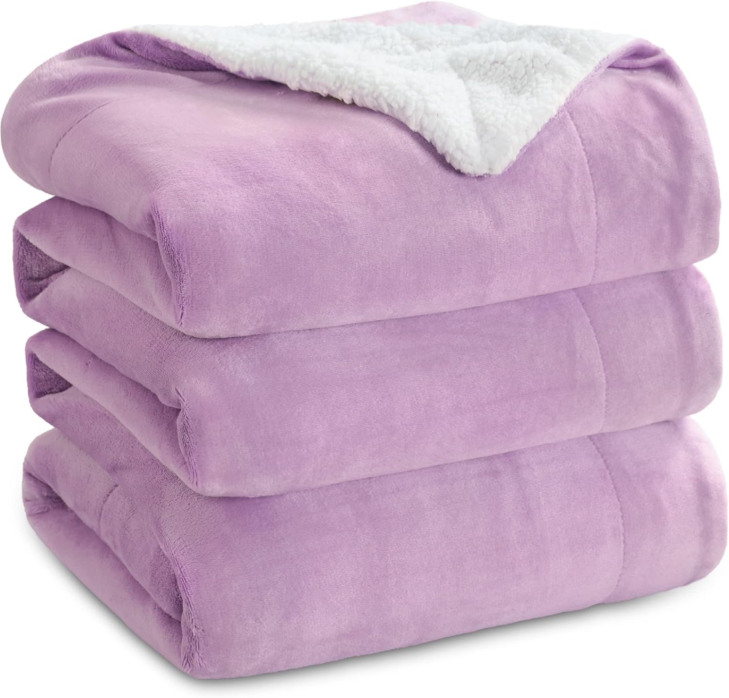 Bedsure GentleSoft Sherpa Fleece Blankets Queen Size for Bed