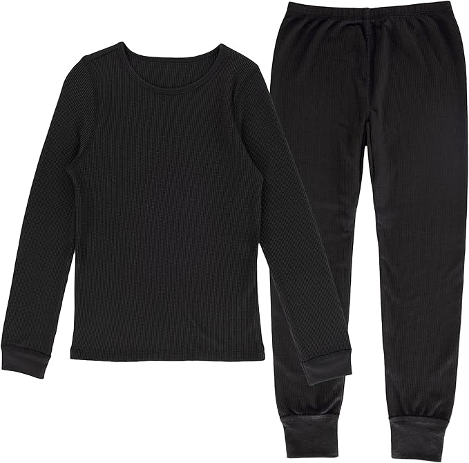 Fruit of the Loom boys thermal set, kids winter thermals, waffle knit underwear, boys warm underwear, children’s base layer, winter clothing for kids, boys long johns, thermal wear for boys, cold weather essentials, premium waffle thermal set