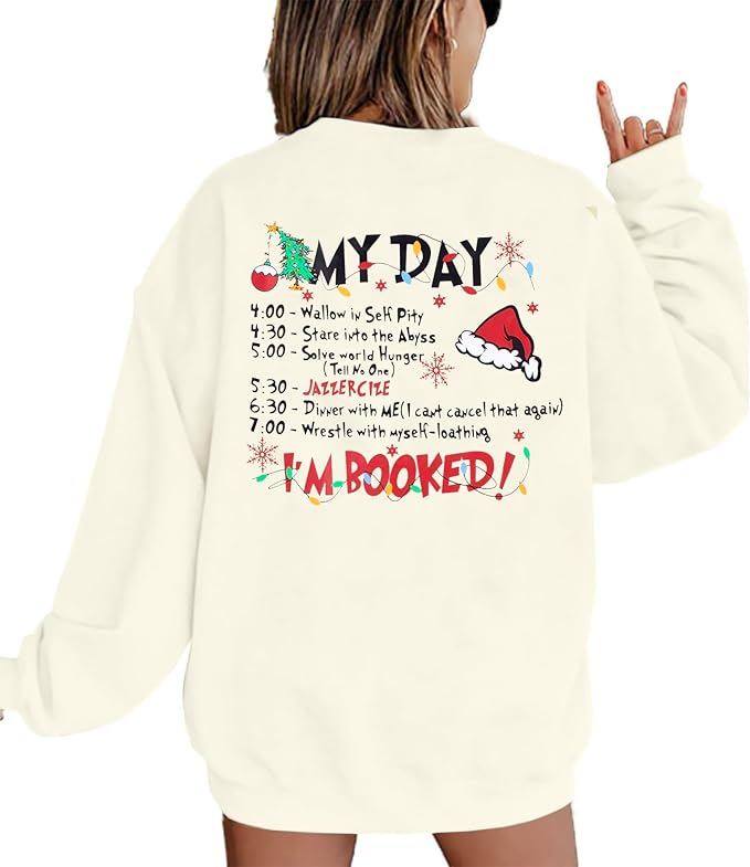 VILOVE Merry Christmas Sweatshirt Women
