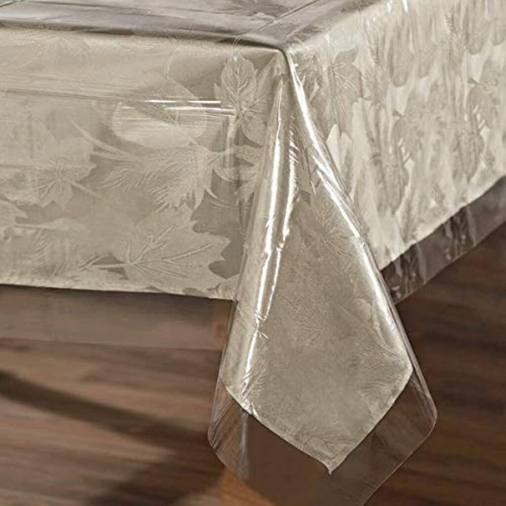 Sancua Clear Plastic Waterproof Tablecloth