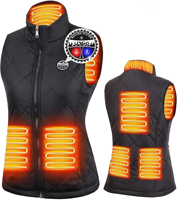 JYK Women's Heated Vest with 3 Heating Levels