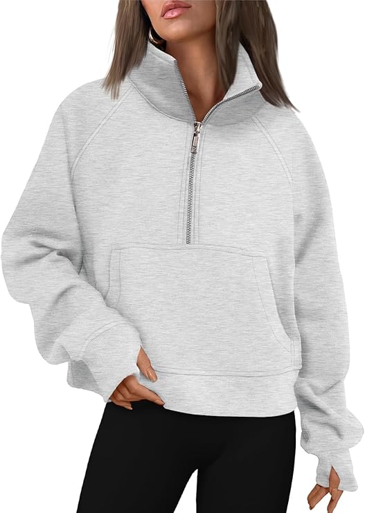AUTOMET Womens Sweatshirts Half Zip