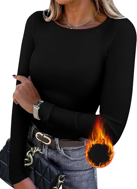 WIHOLL Long Sleeve Thermal Shirt for Women