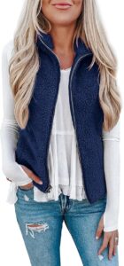 LOMON Womens Fuzzy Sherpa Fleece Jacket