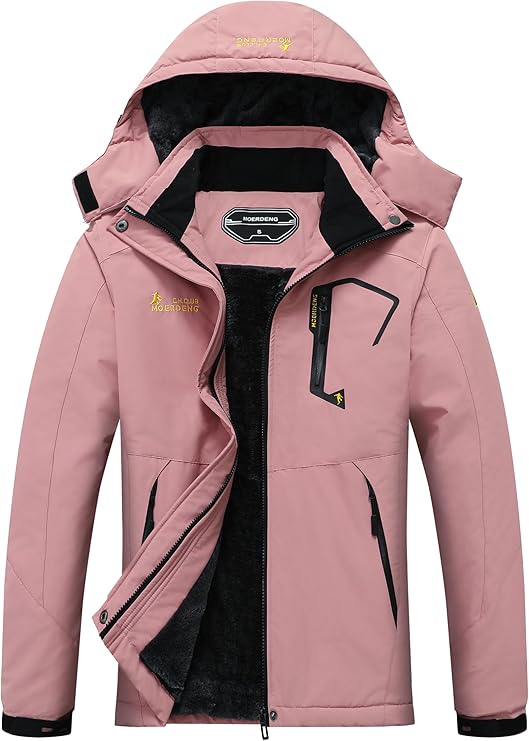 MOERDENG Women's Waterproof Ski Jacket