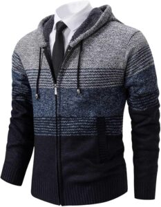 Mylldey Mens Hoodies Knit Sweater