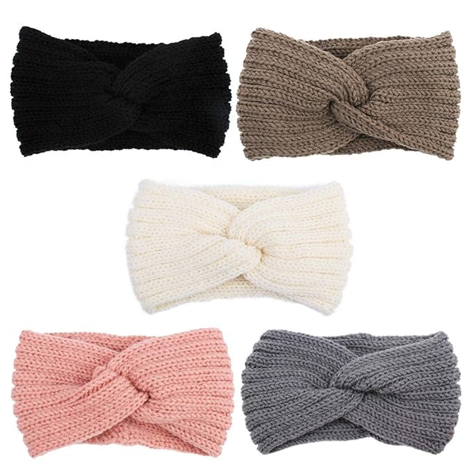 AOPRIE Knit Wide Headband for Winter
