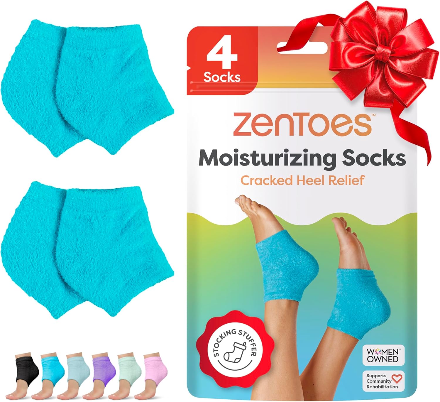 ZenToes Moisturizing Socks for Cracked Heel Treatment