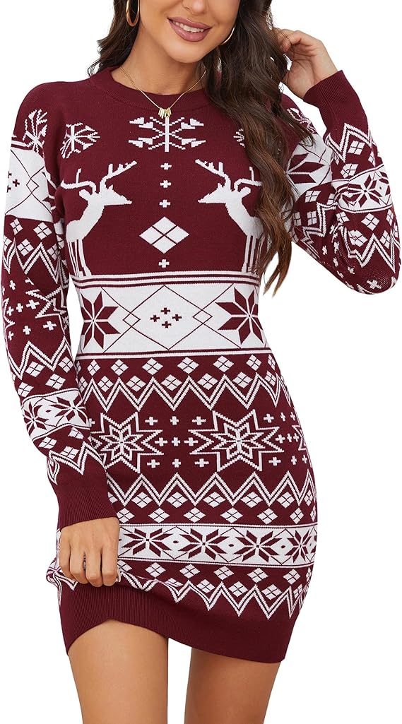 KOJOOIN Women's Cute Christmas Sweater