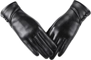 Womens Winter Leather Gloves