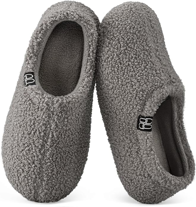 HomeTop Women's Fuzzy Curly Fur Memory Foam