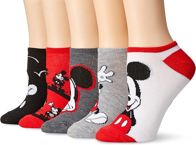 Disney Women's Mickey Mouse 5 Pack Socks