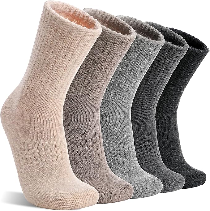 MOGGEI 5 Pairs Womens Merino Wool Socks